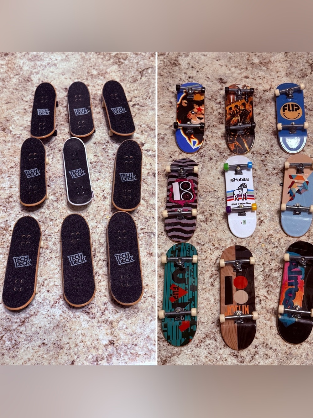 9 Tech Deck Mini Finger Skateboards Real Graphics from real Skateboards